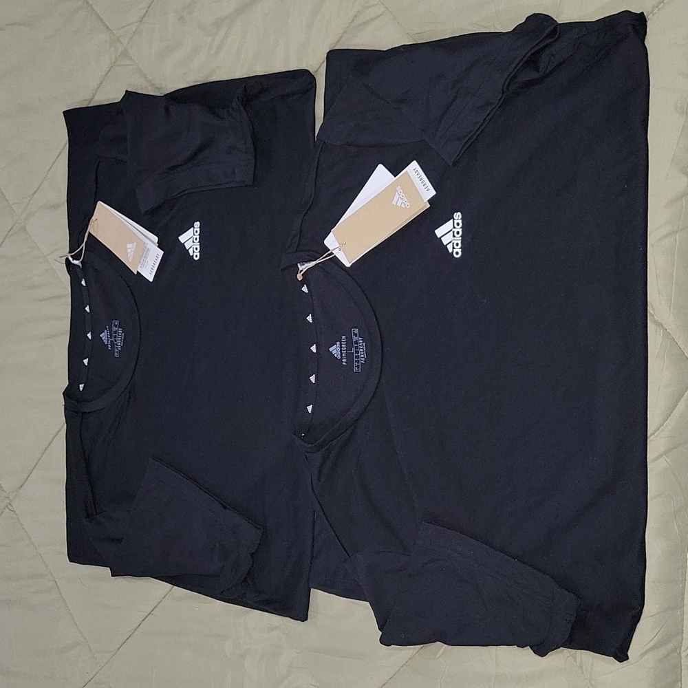 Lot of 2 Men's Adidas Primegreen Aeroready Tees